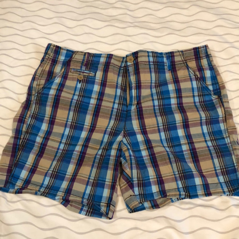 Faded glory plaid shorts size 16